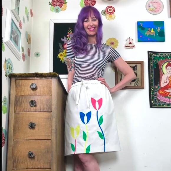 Vintage Navy & White Stripe Mesh Baby Tee, 1990s Calvin Klein Cropped T-Shirt S - Picture 13 of 13